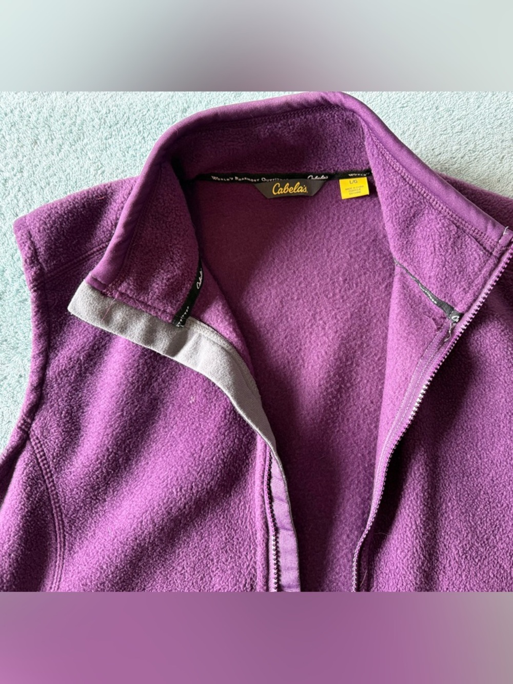 Cabela's Women's Purple Fleece Jacket - Cozy Zip Front- L